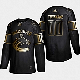 Canucks Customized Black Gold Adidas Jersey,baseball caps,new era cap wholesale,wholesale hats